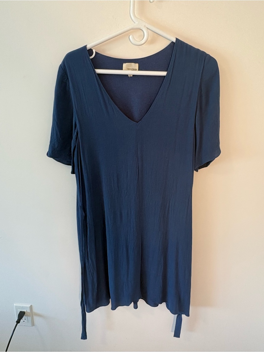 Wilfred Deep Blue V-Neck Short Sleeve Tunic